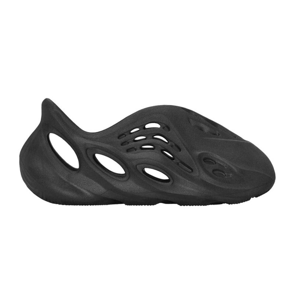 Yeezy Childrens/Kids Perforated Foam Flat Clogs / Onyx